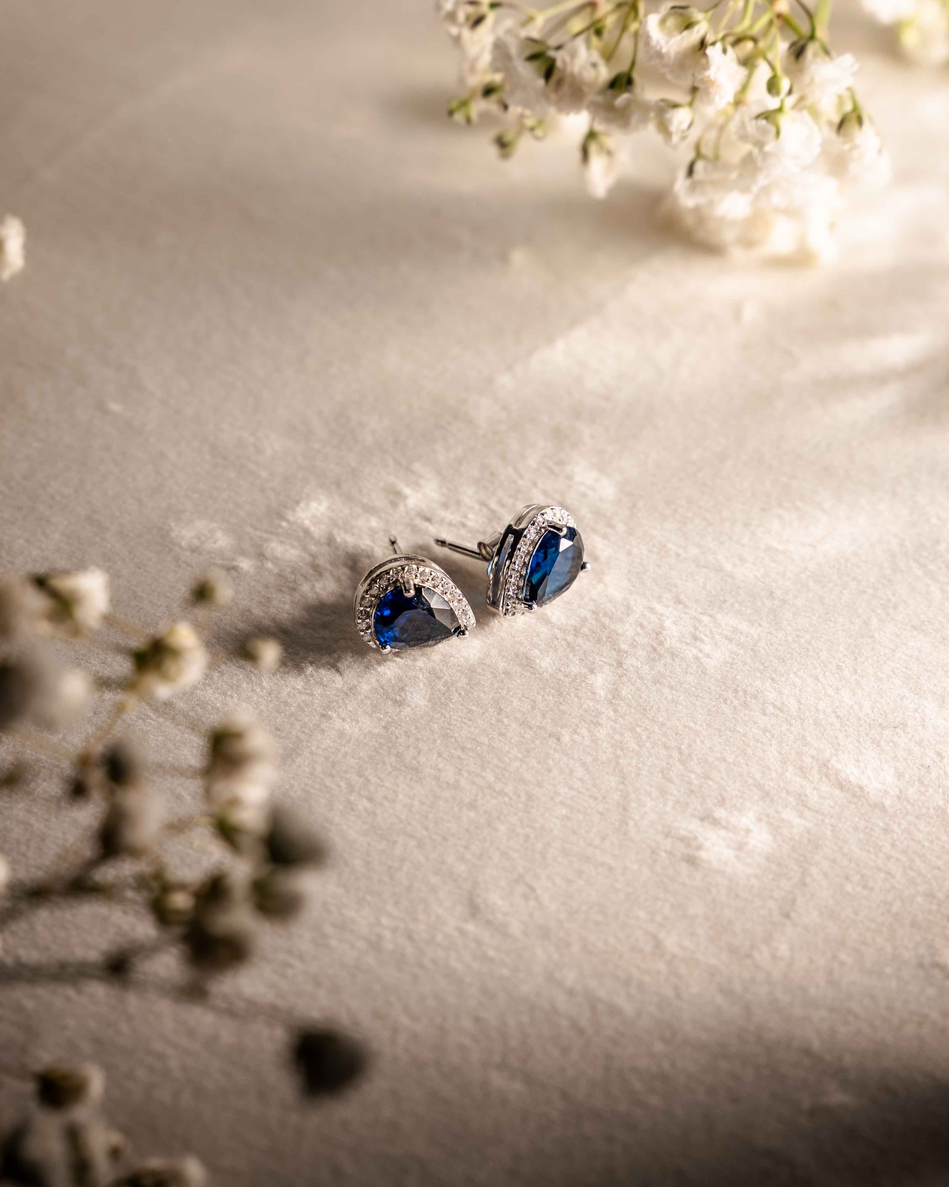 ORECCHINI LINEA ANGELICA GOCCIA BLU IN ARGENTO 925 E ZIRCONI