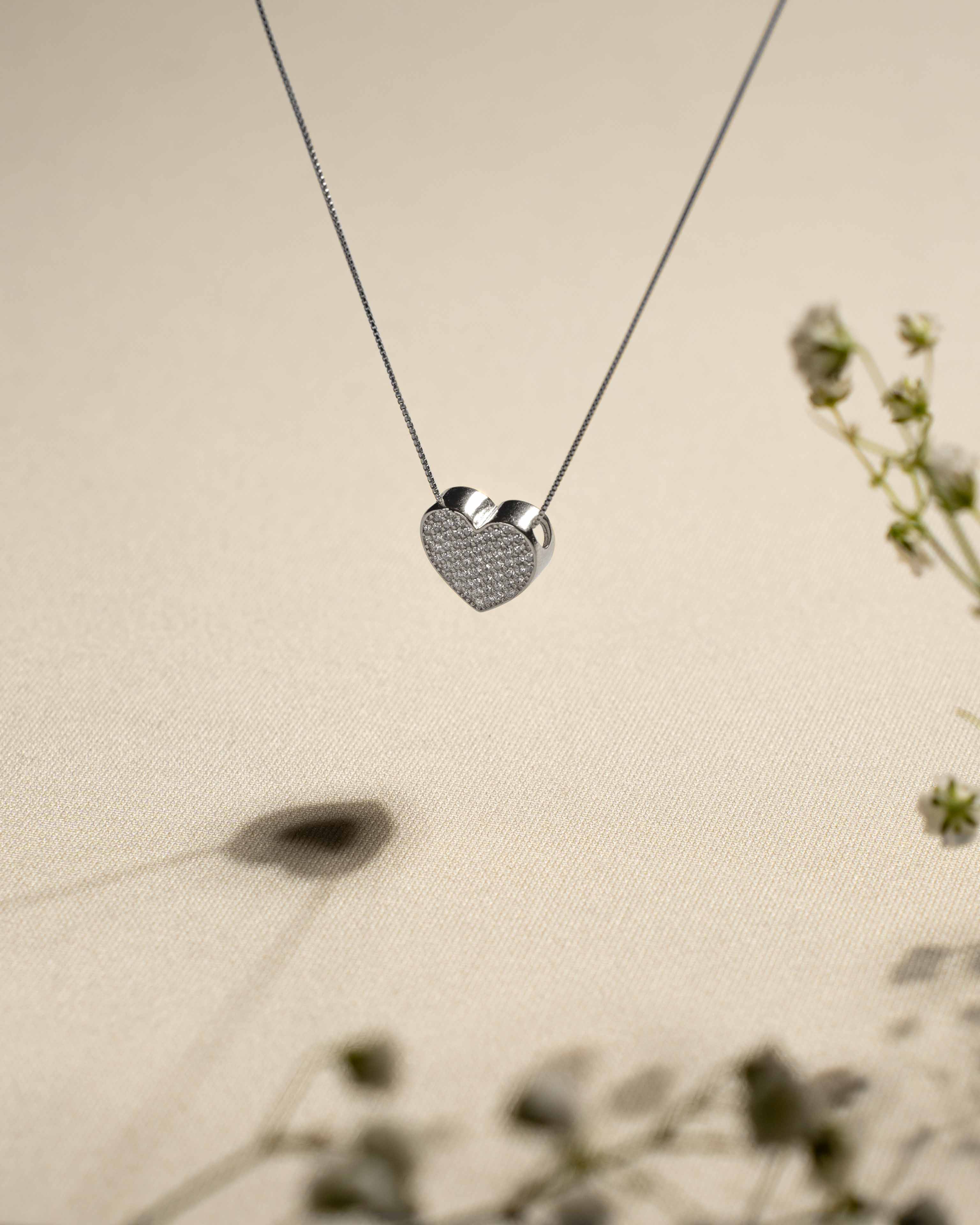 COLLANA LINEA HEART IN ARGENTO 925 E ZIRCONI