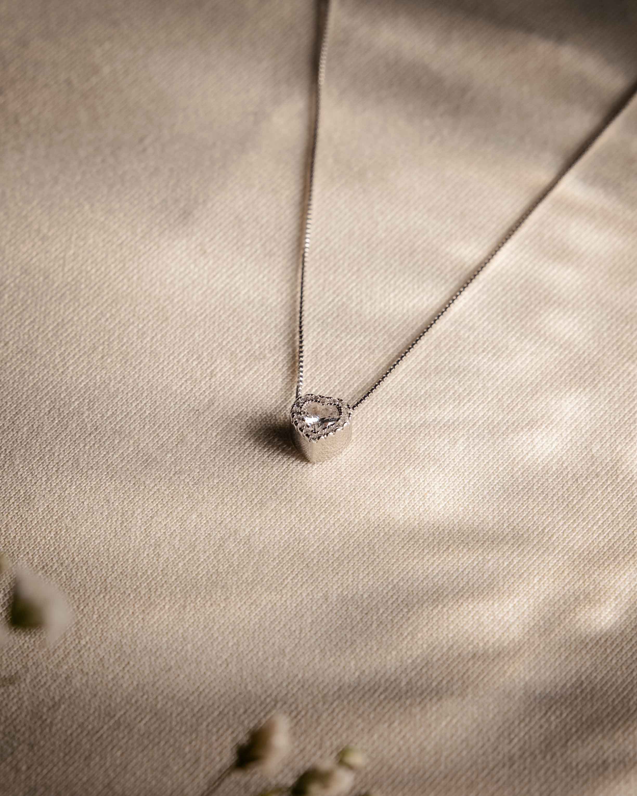 COLLANA LINEA EVA ARGENTO 925 ZIRCONI BIANCHI
