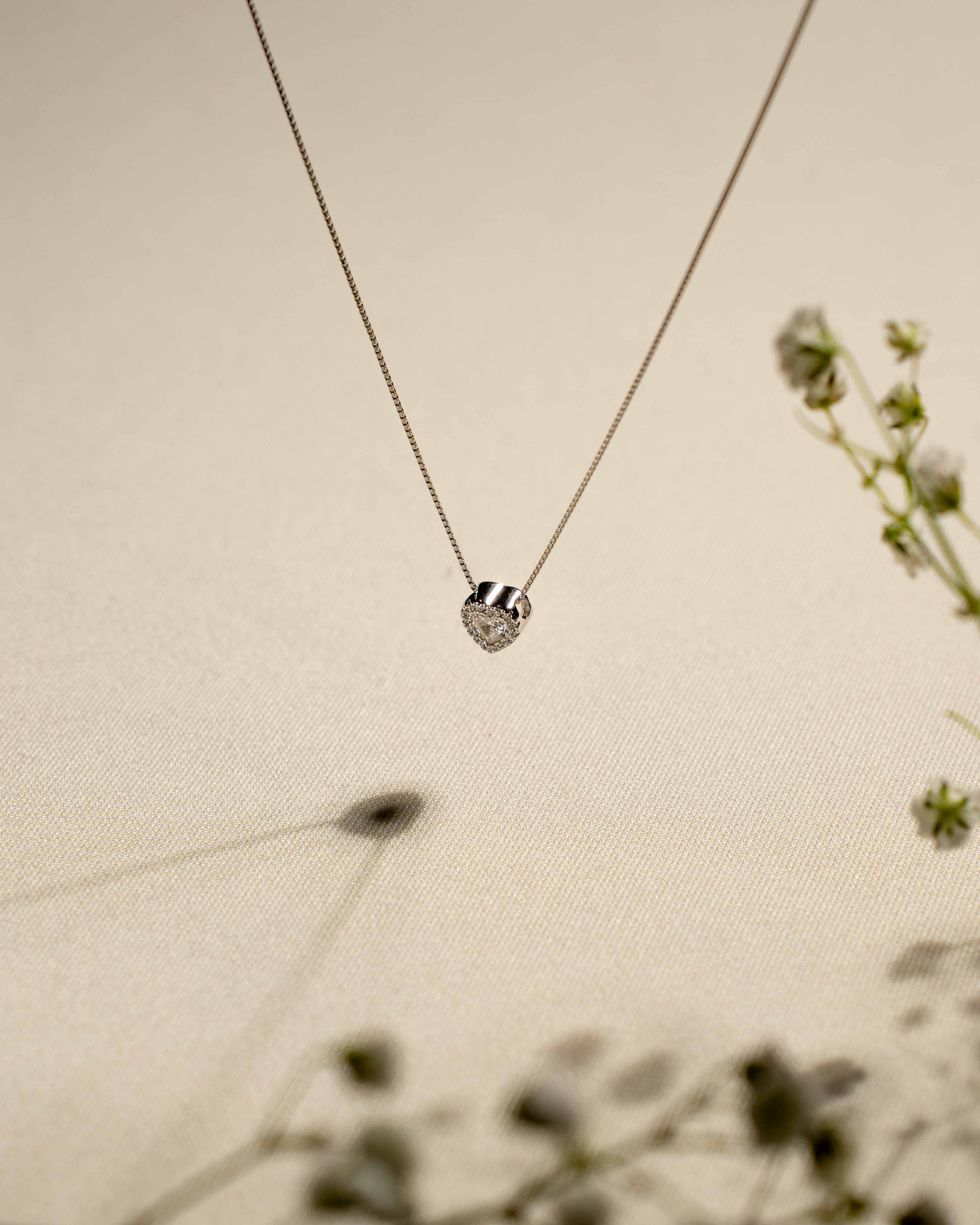 COLLANA LINEA EVA ARGENTO 925 ZIRCONI BIANCHI
