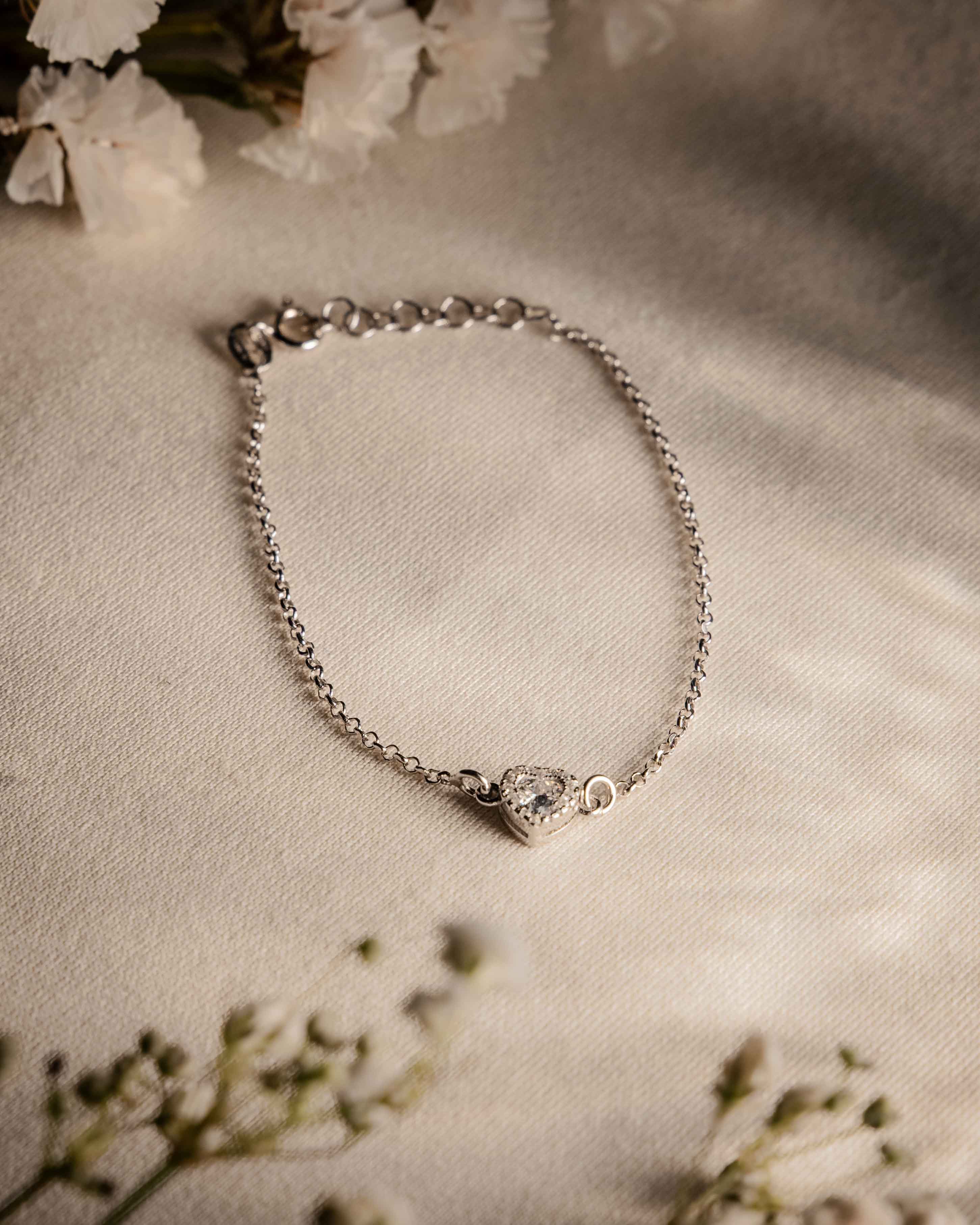 BRACCIALE LINEA EVA ZIRCONE BIANCO IN ARGENTO 925