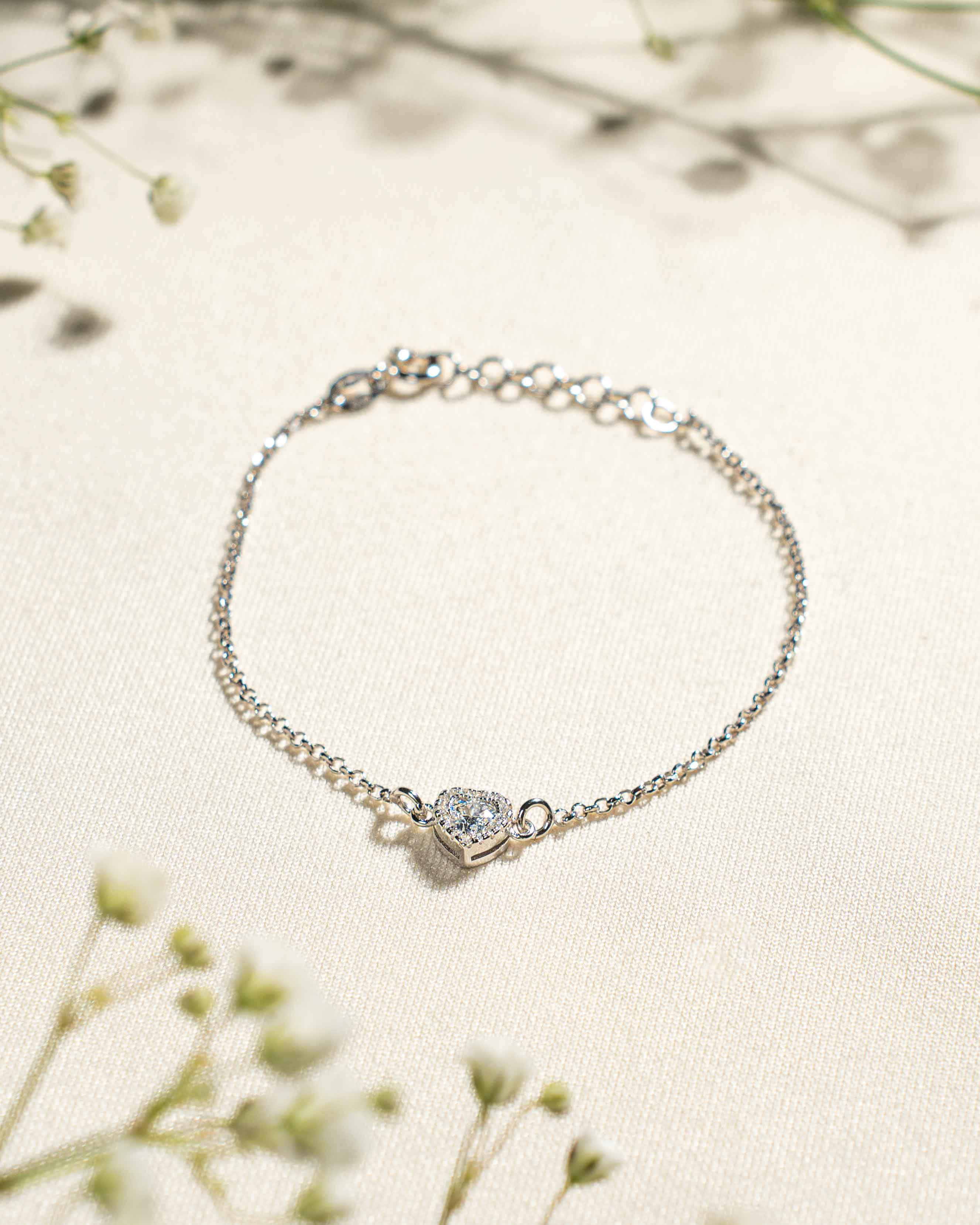 BRACCIALE LINEA EVA ZIRCONE BIANCO IN ARGENTO 925