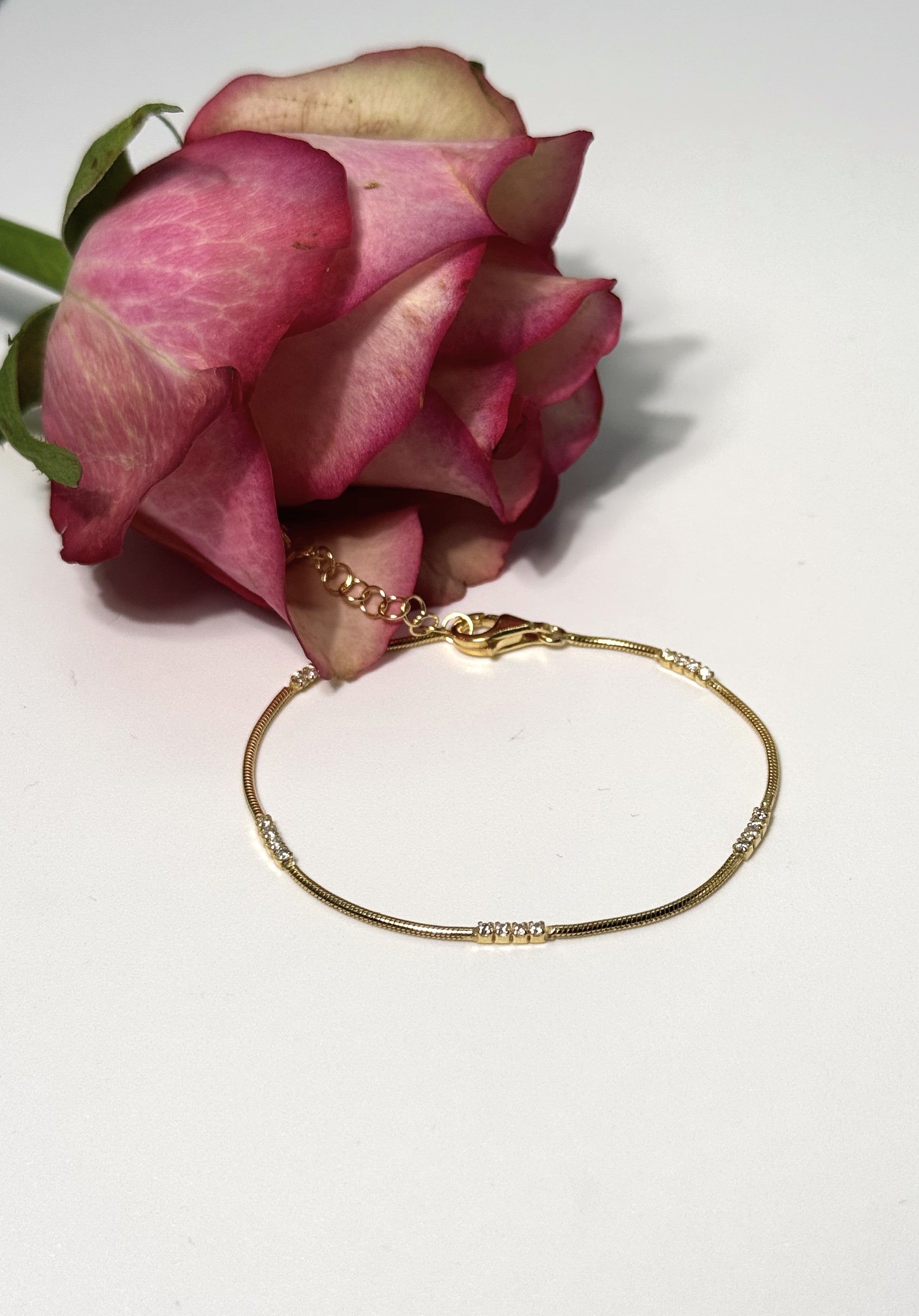 BRACCIALE TENNIS CODA DI TOPO COL.ORO ARGENTO 925