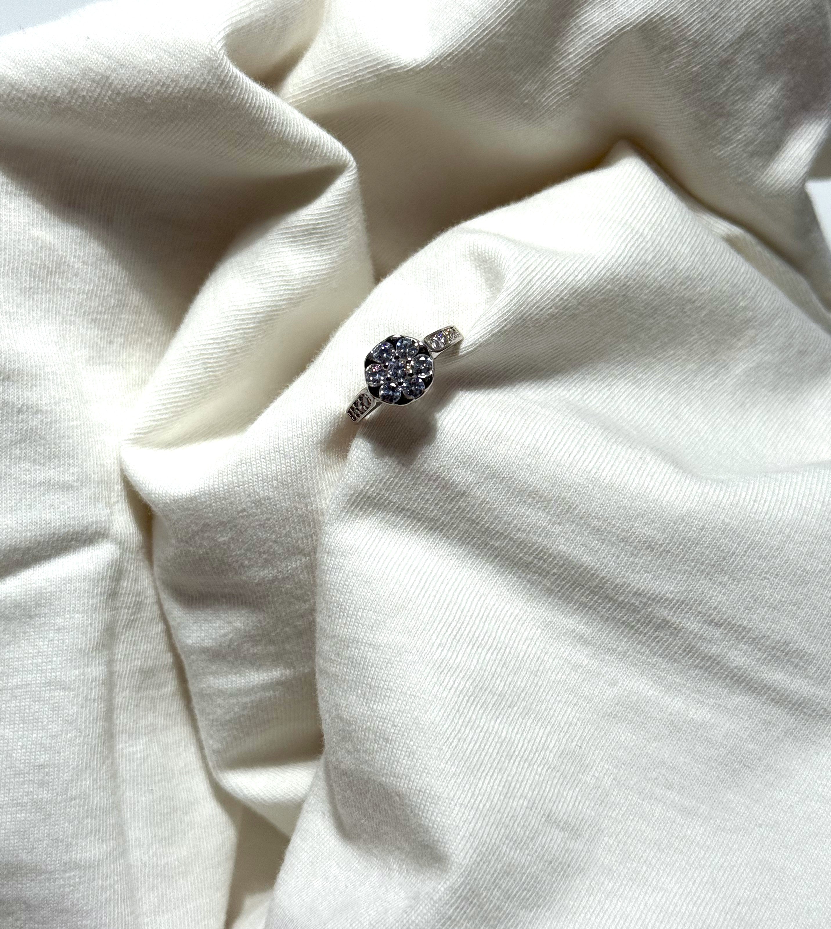 ANELLO LUCE ARGENTO 925 ZIRCONI BIANCHI