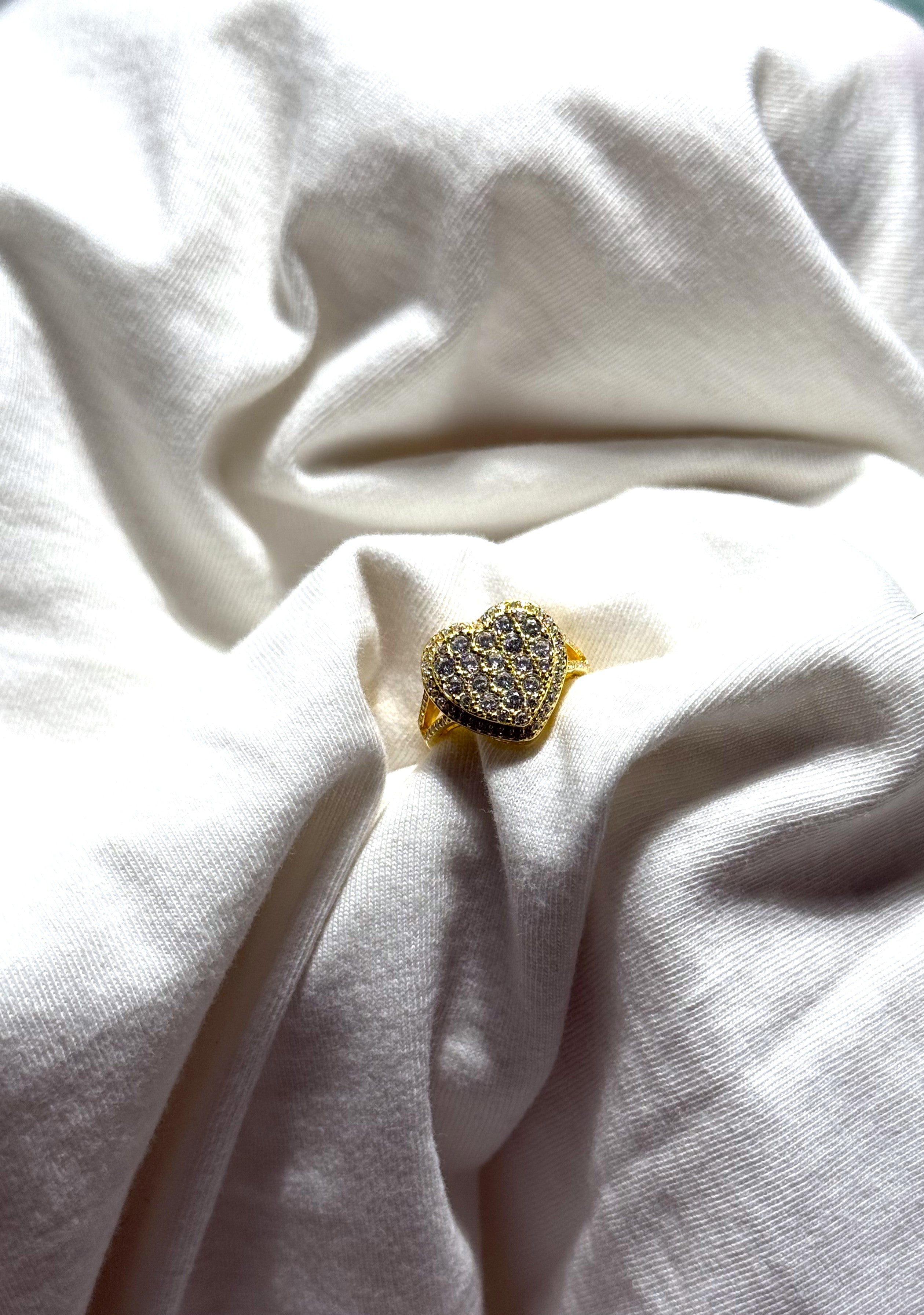 ANELLO RITA CUORE ZIRCONATO COL.ORO ARGENTO 925