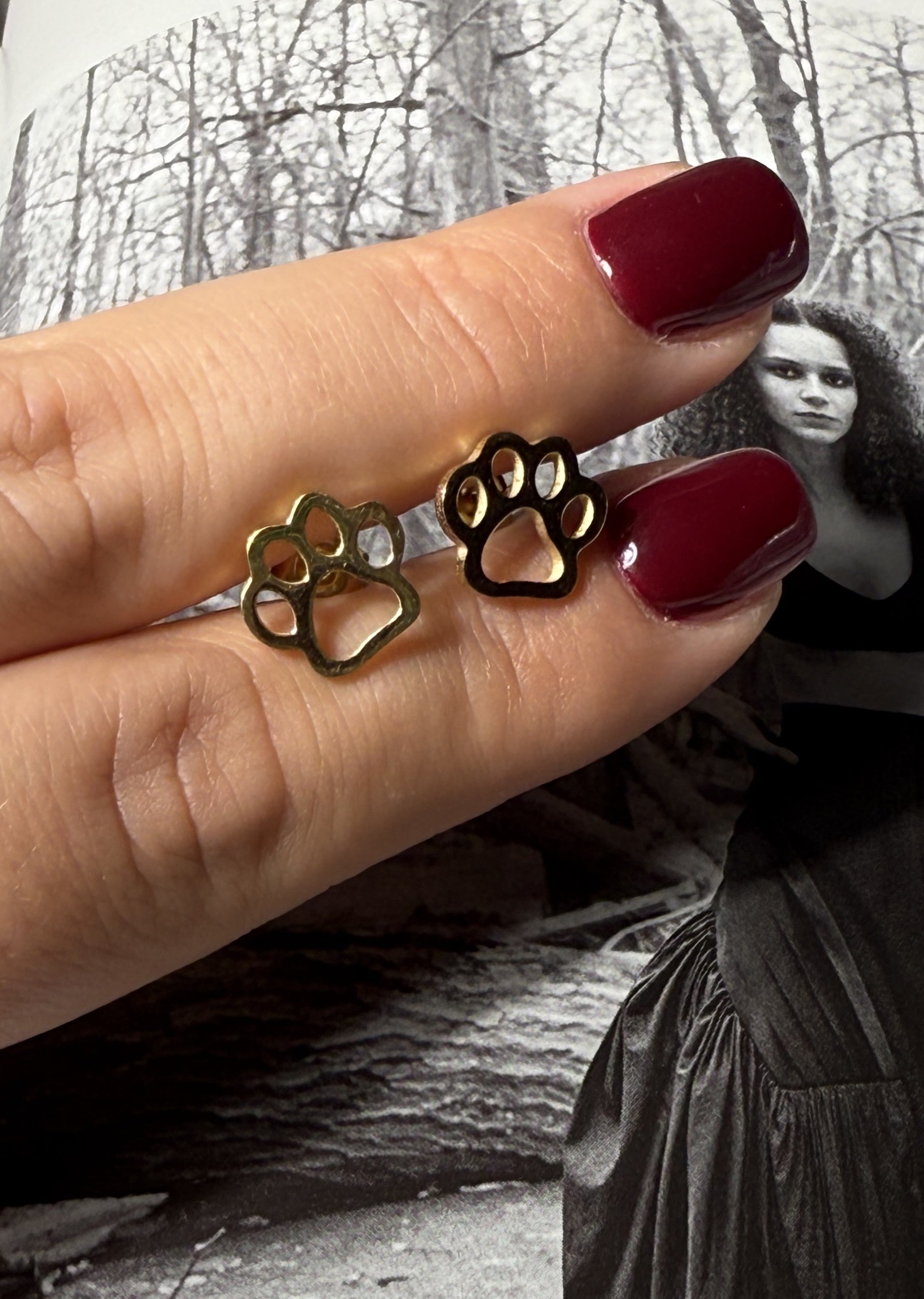 ORECCHINI ZAMPA ACCIAIO 304 GOLD