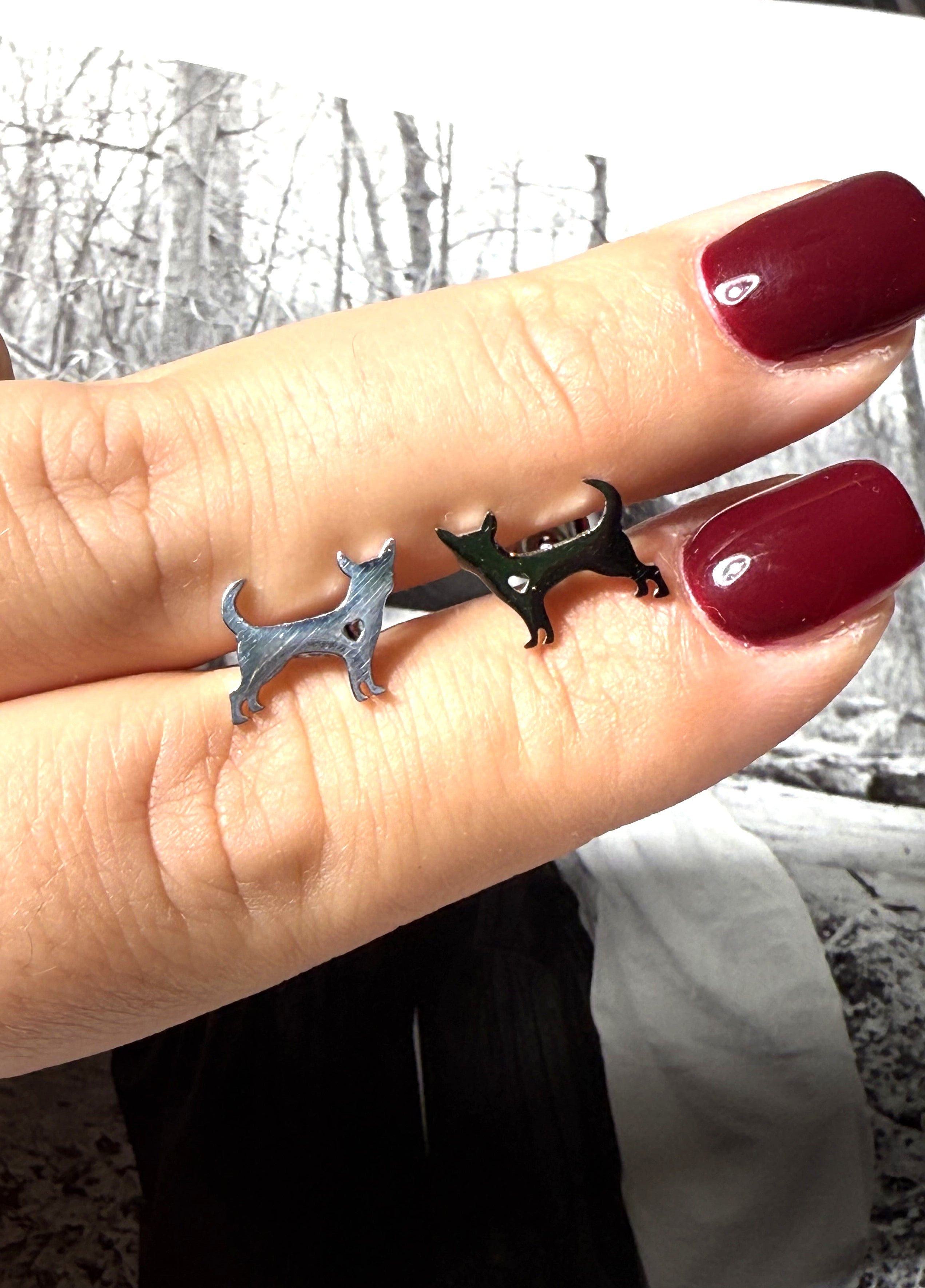 ORECCHINO CATS ACCIAIO 304 SILVER