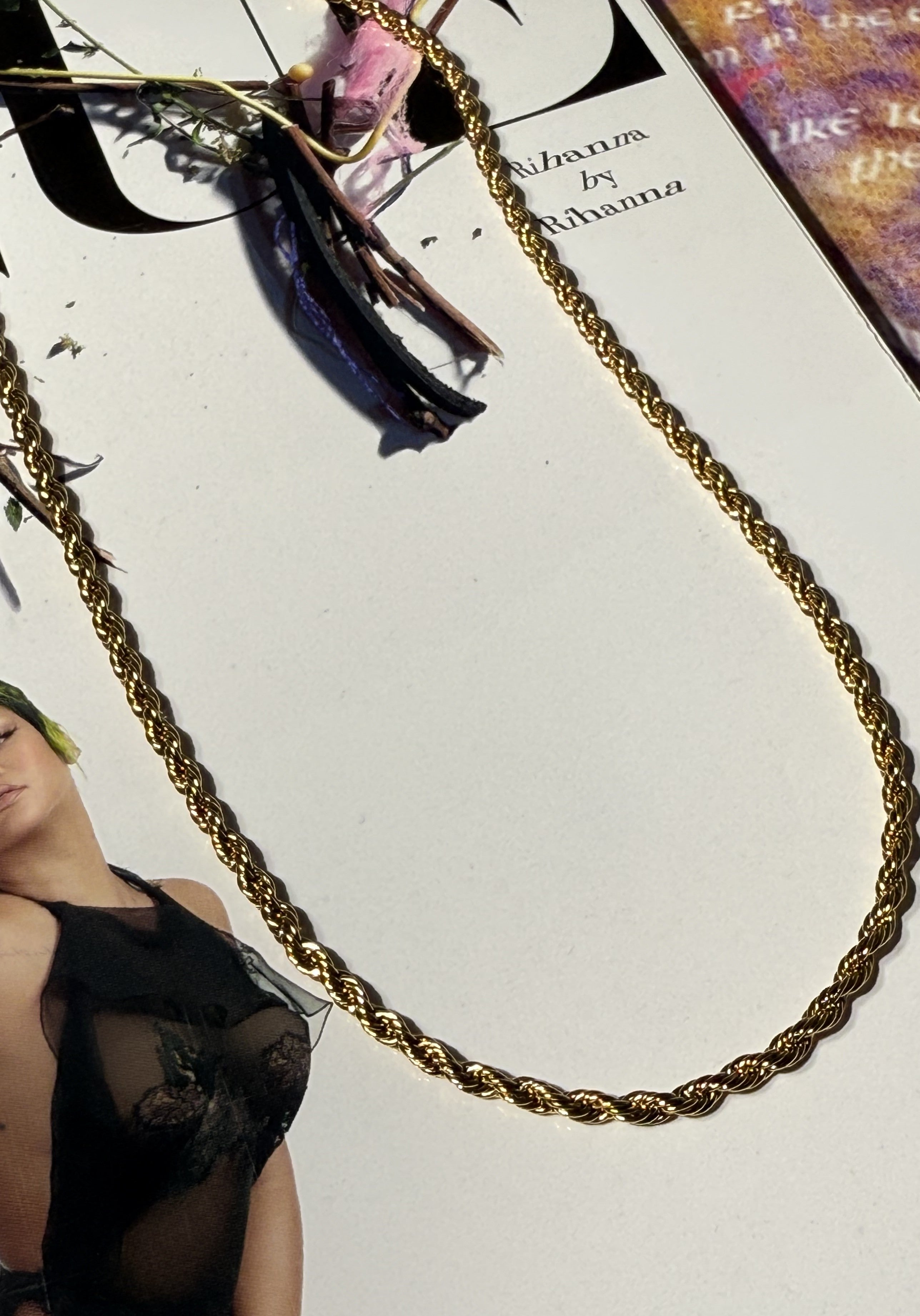 COLLANA TORCHON ACCIAIO 316L GOLD