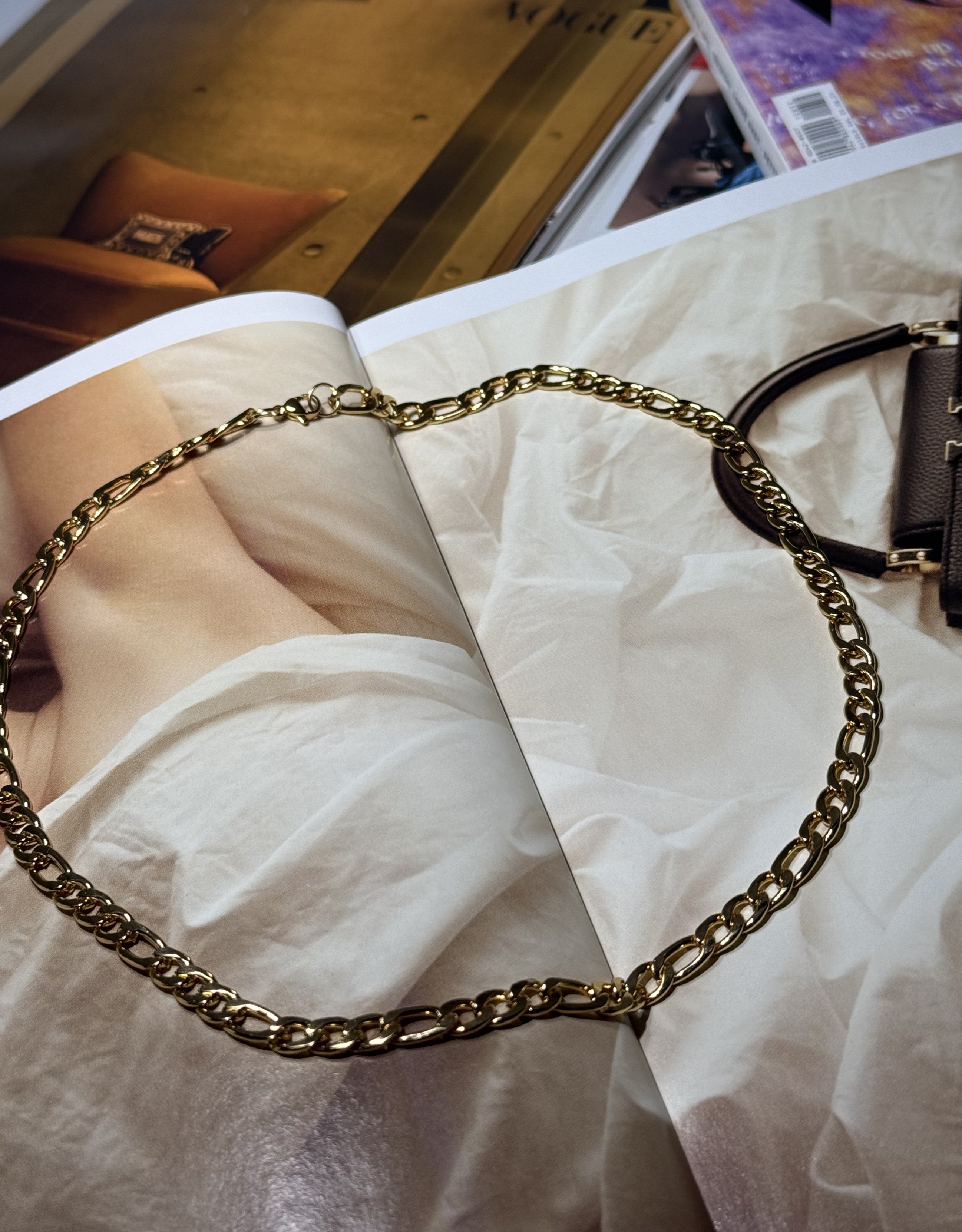 COLLANA CATENA BULL ACCIAIO (NICKEL FREE) GOLD