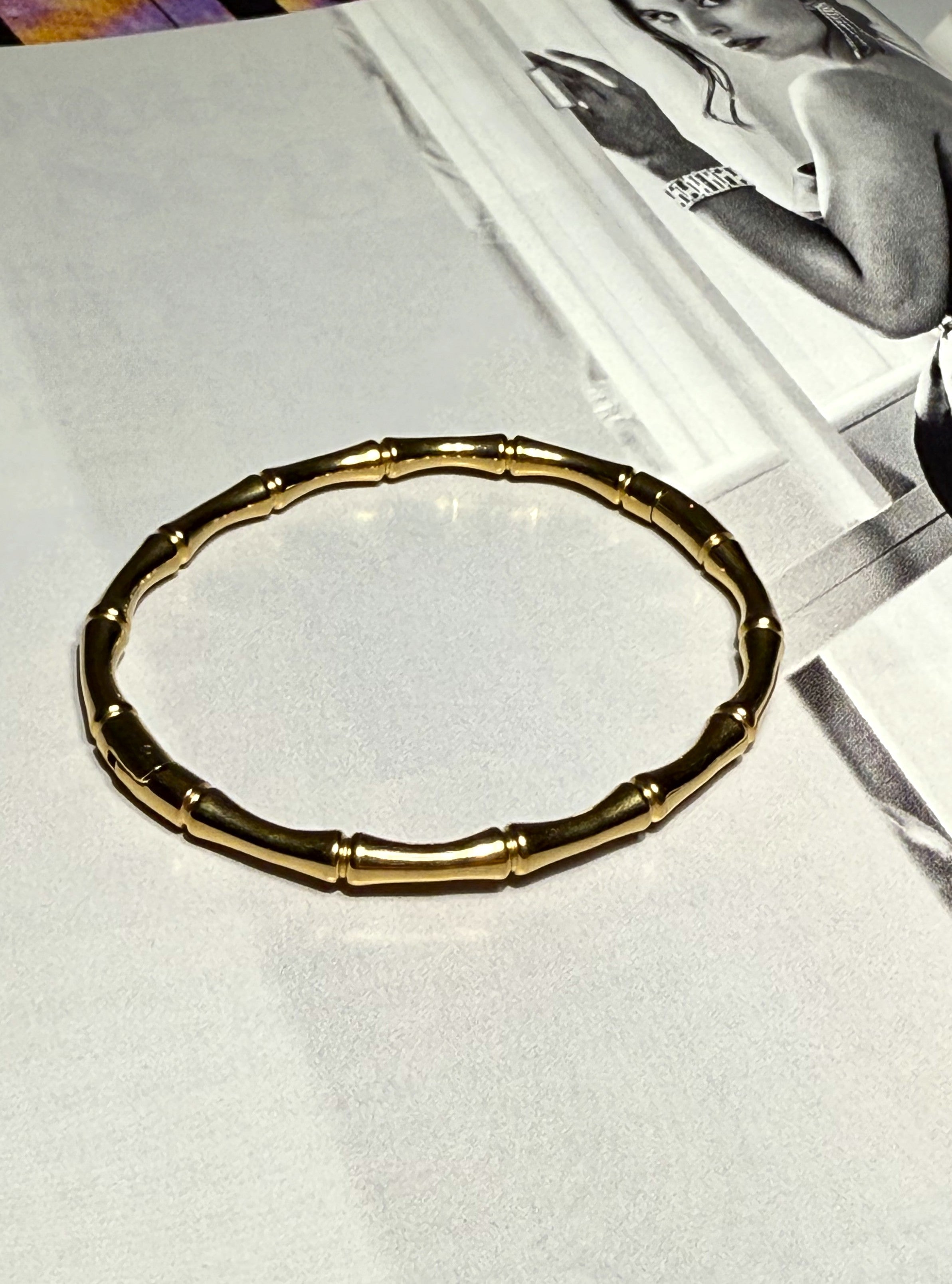 BRACCIALE RIGIDO BONE ACCIAIO 304 GOLD