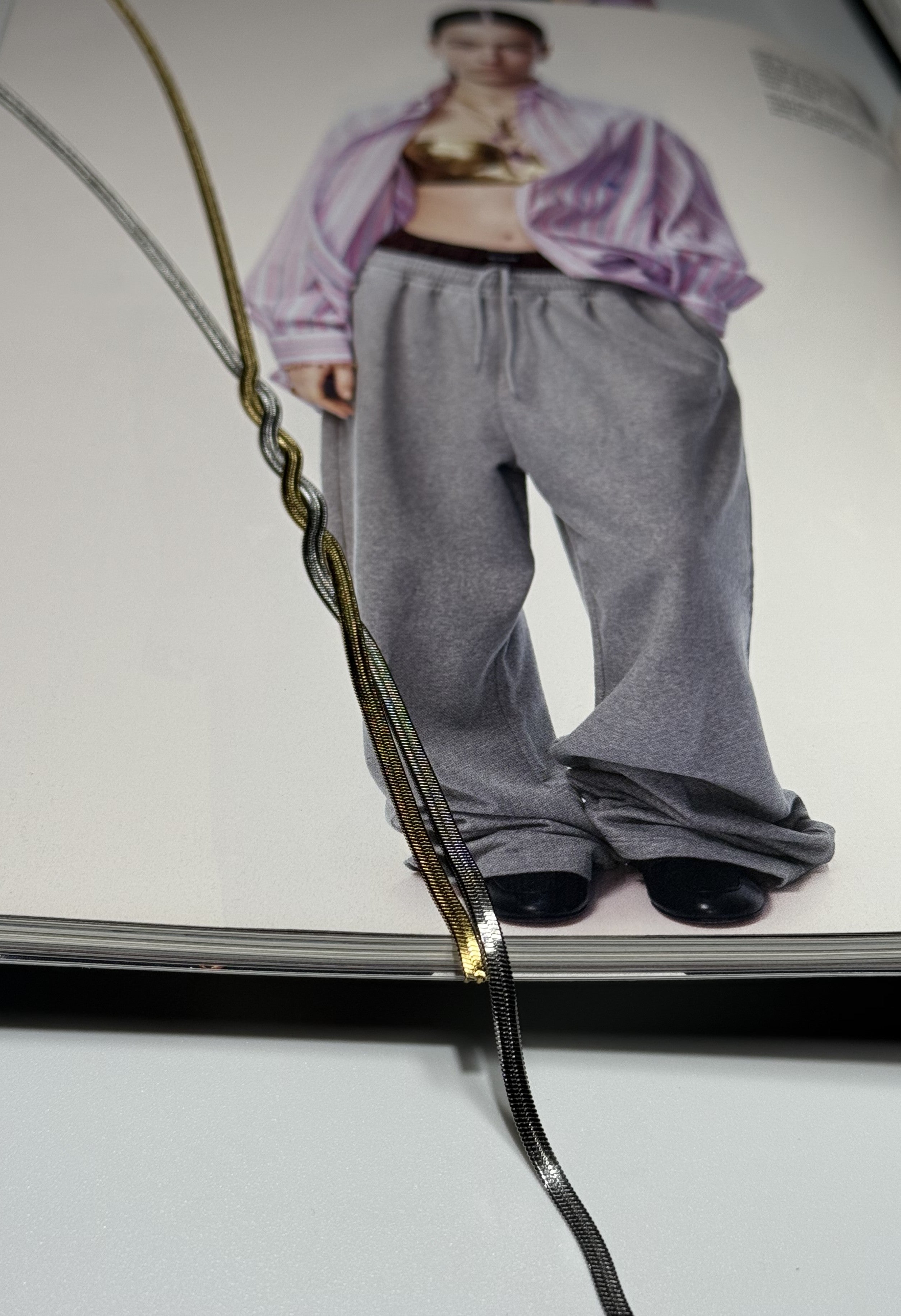 COLLANA INTRECCIO SNAKE BICOLOR ACCIAIO 304