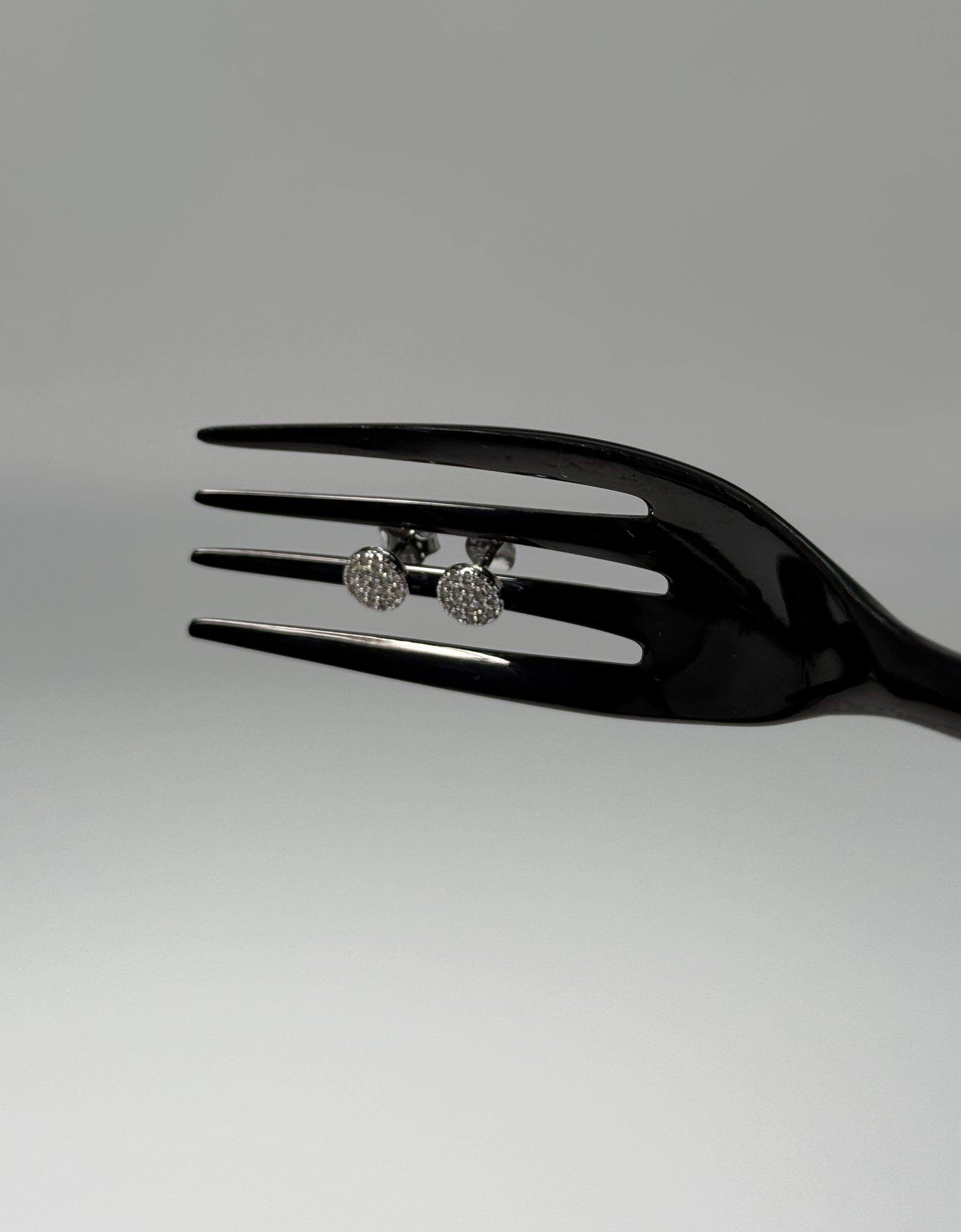 ORECCHINO BOTTONCINO ZIRCONATO BIANCO ARGENTO 925