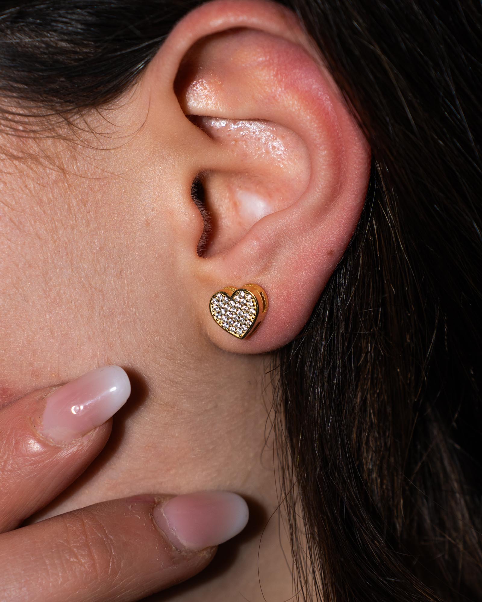 ORECCHINI LINEA HEART ORO IN ARGENTO 925 E ZIRCONI