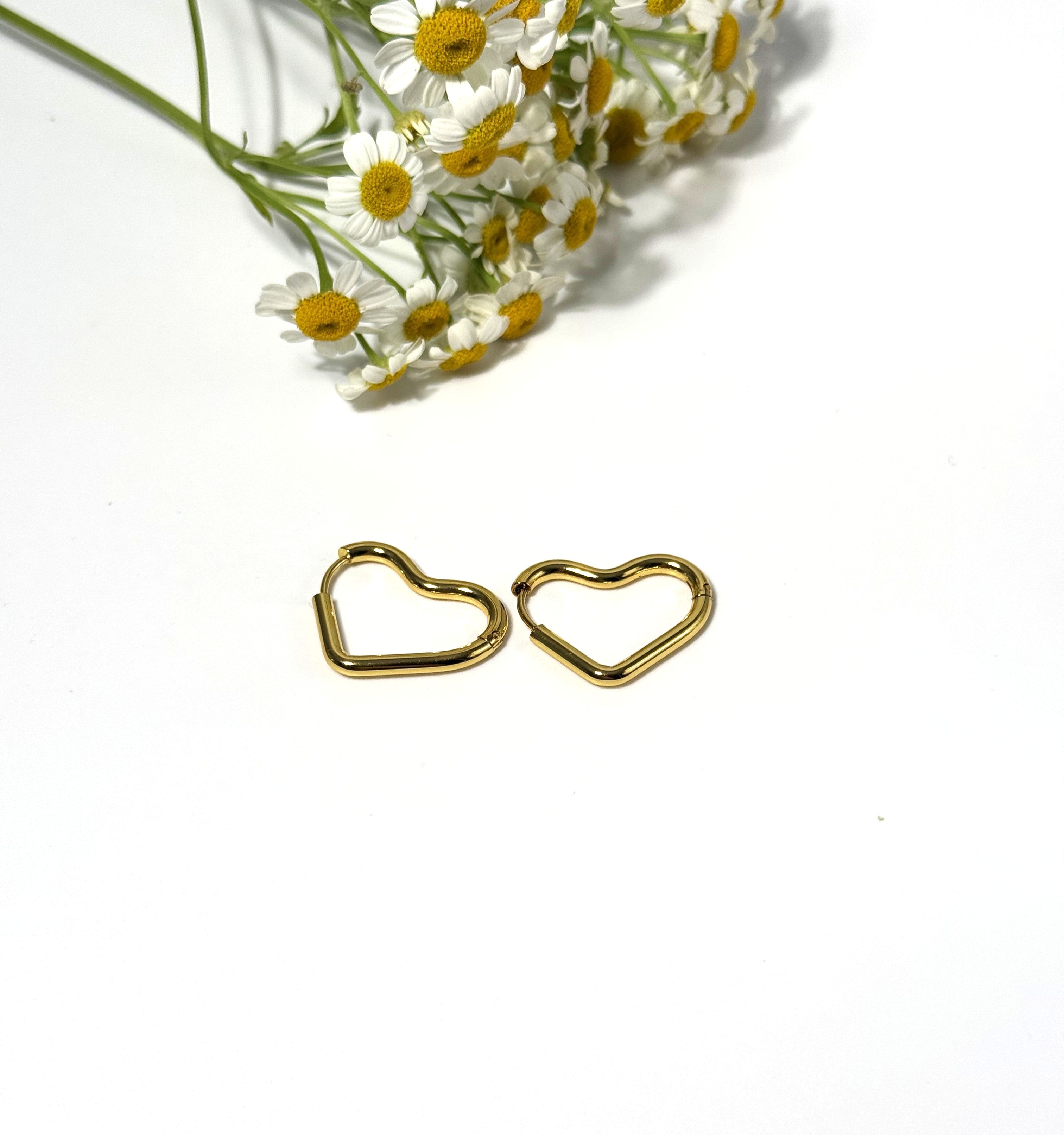 ORECCHINO CUORE SIMPLE ACCIAIO 304