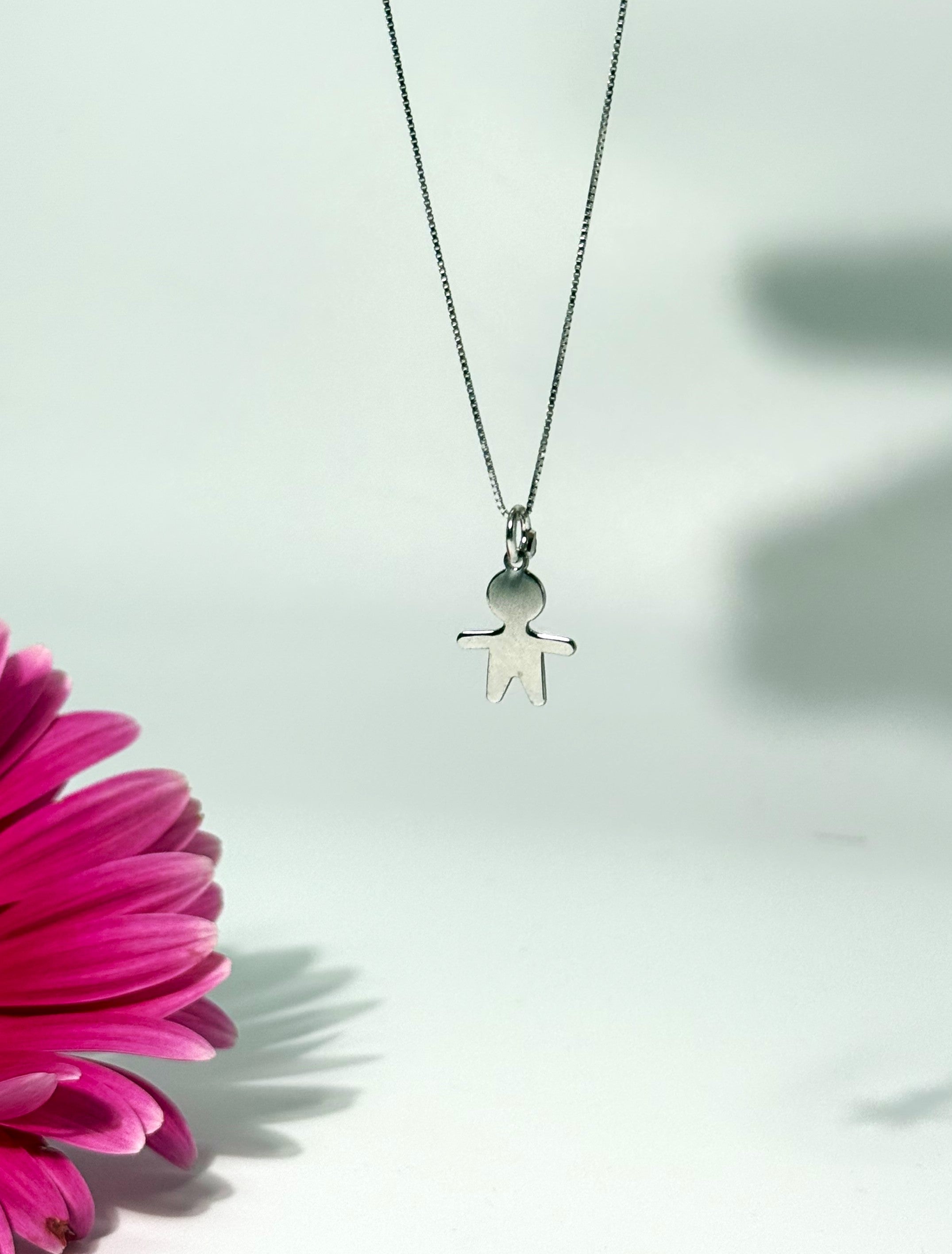 COLLANA CON CIONDOLO BIMBO  (1.5CM) IN ARGENTO 925