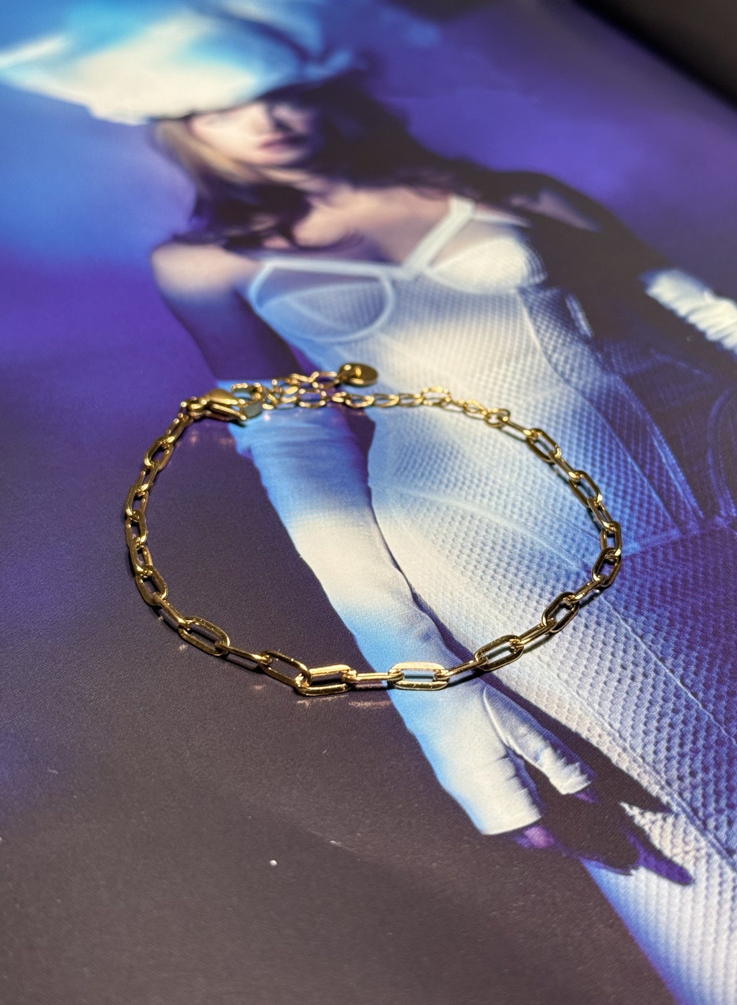 BRACCIALE CATENA SLIM ACCIAIO 316L GOLD