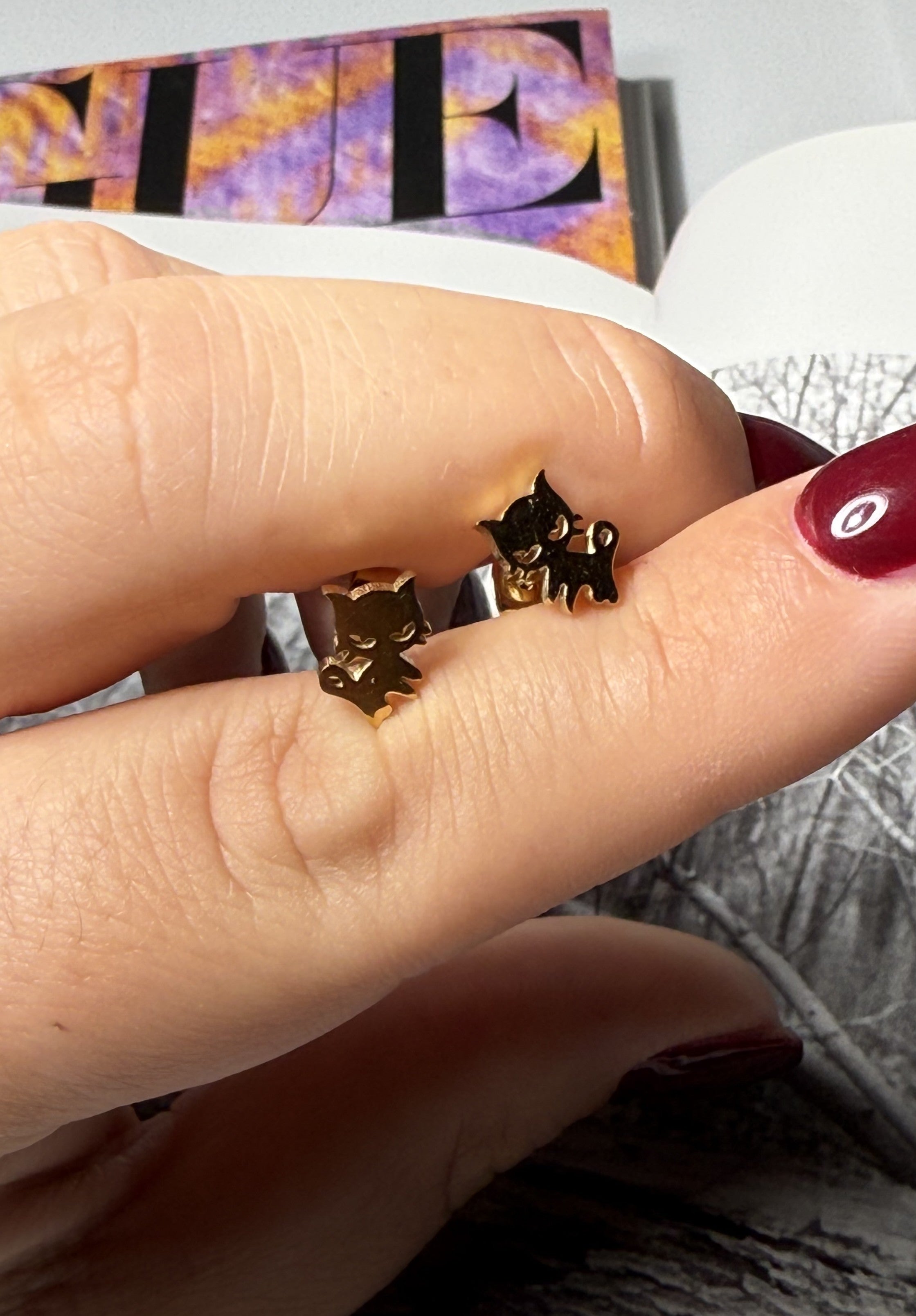 ORECCHINI MICIO ACCIAIO 304 GOLD