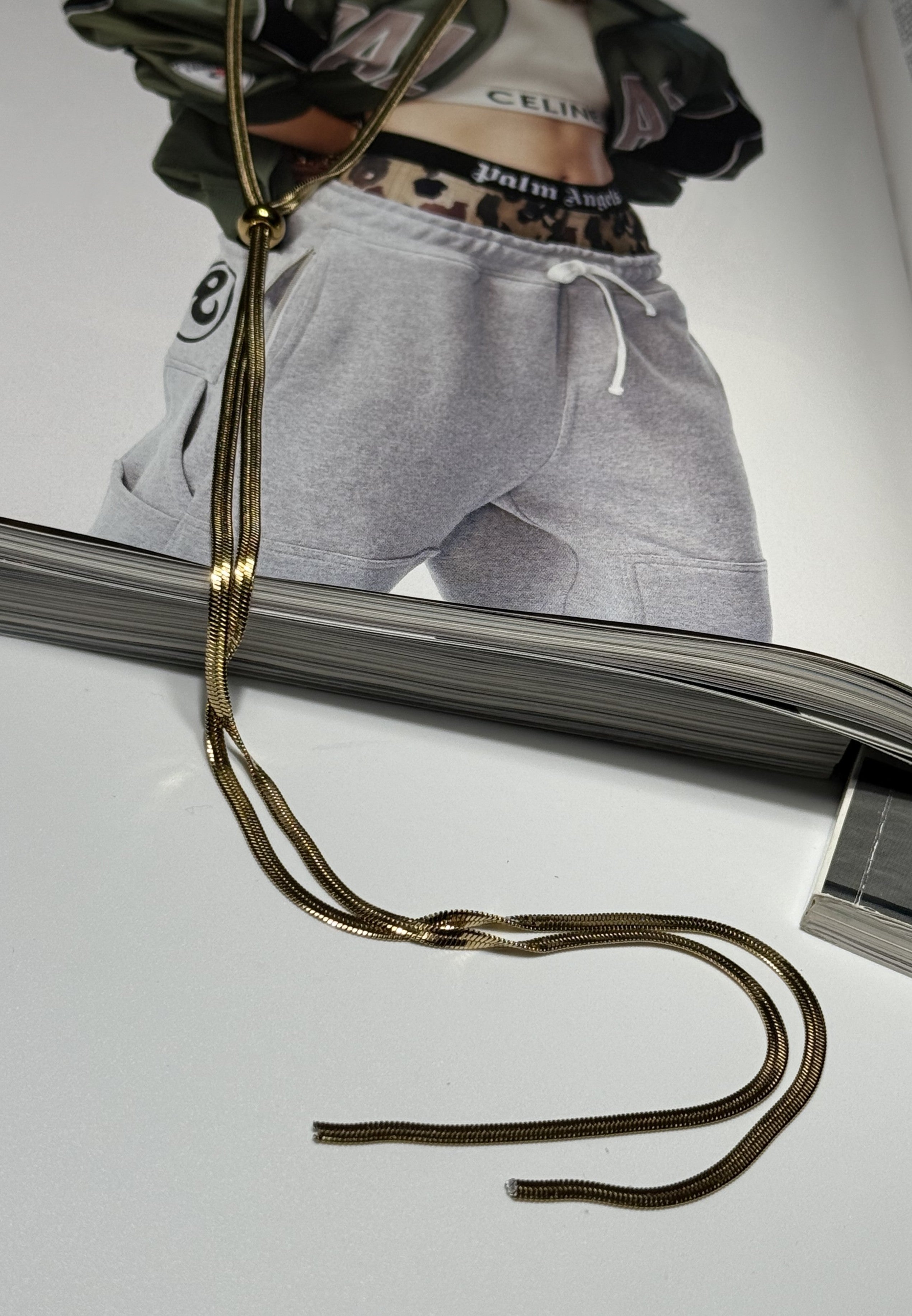 COLLANA SNAKE SALISCENDI  ACCIAIO 304 GOLD