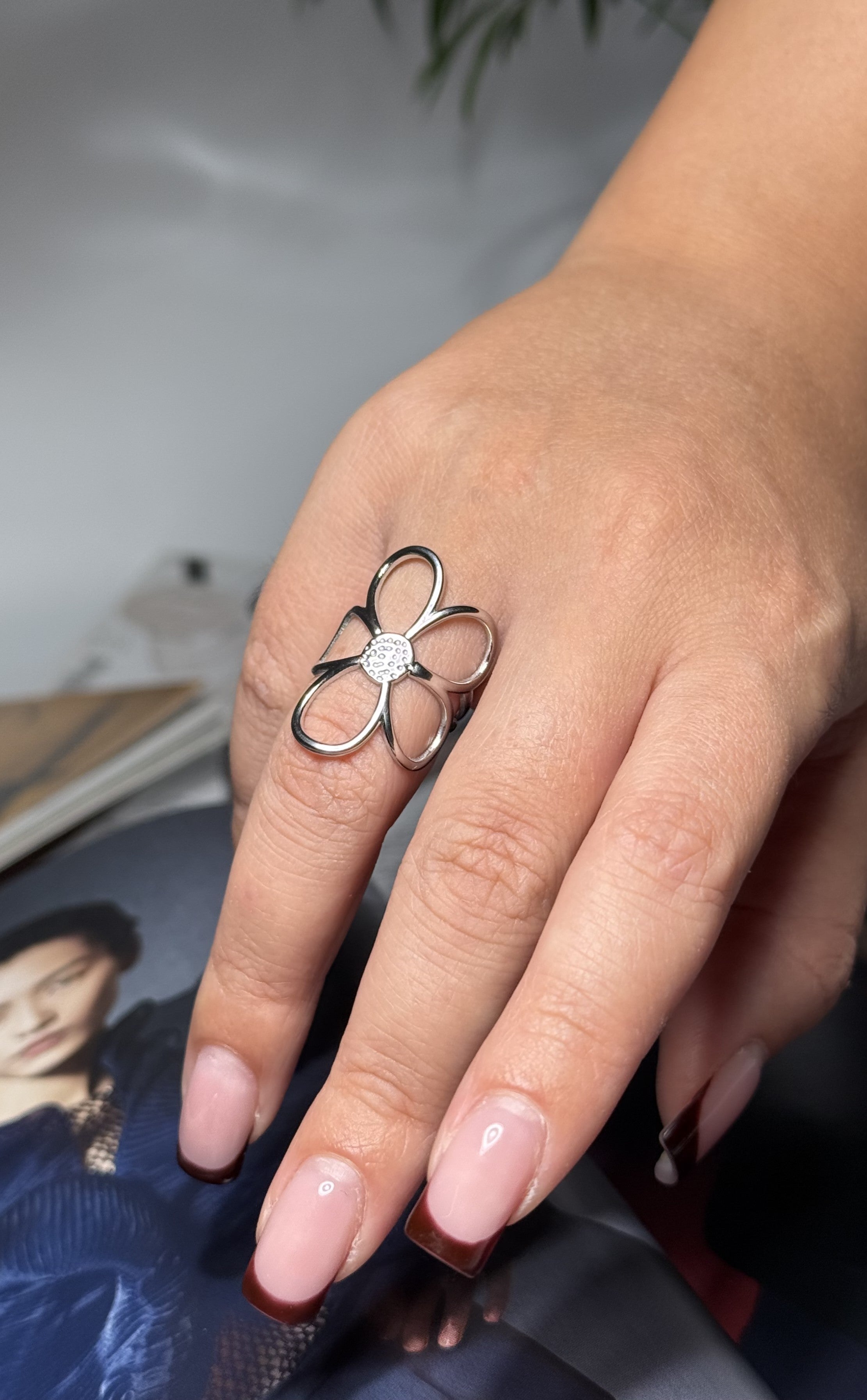 ANELLO MARGHERITA ACCIAIO 304 SILVER