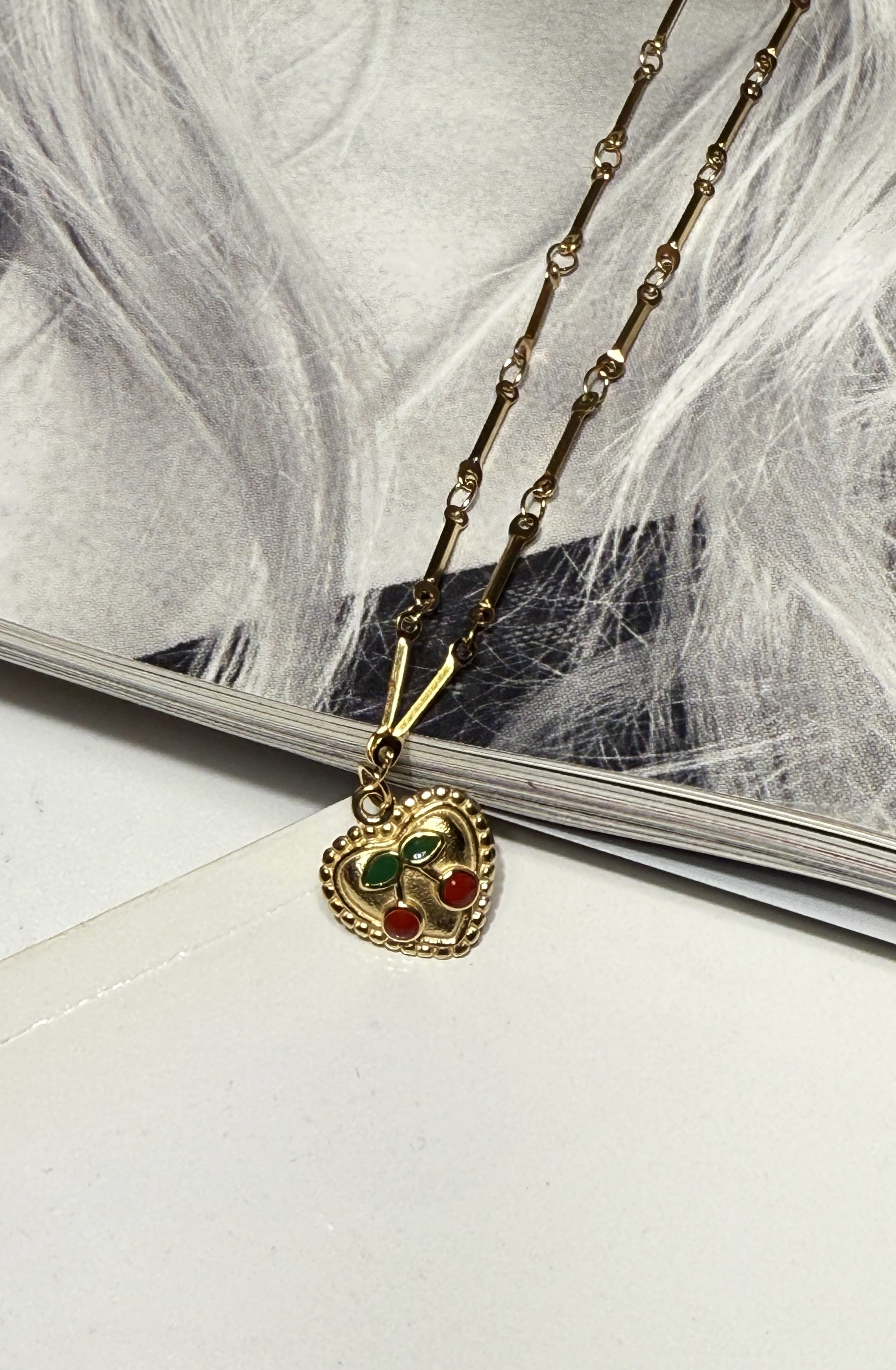 COLLANA HEARTH CHERRY ACCIAIO 316L GOLD