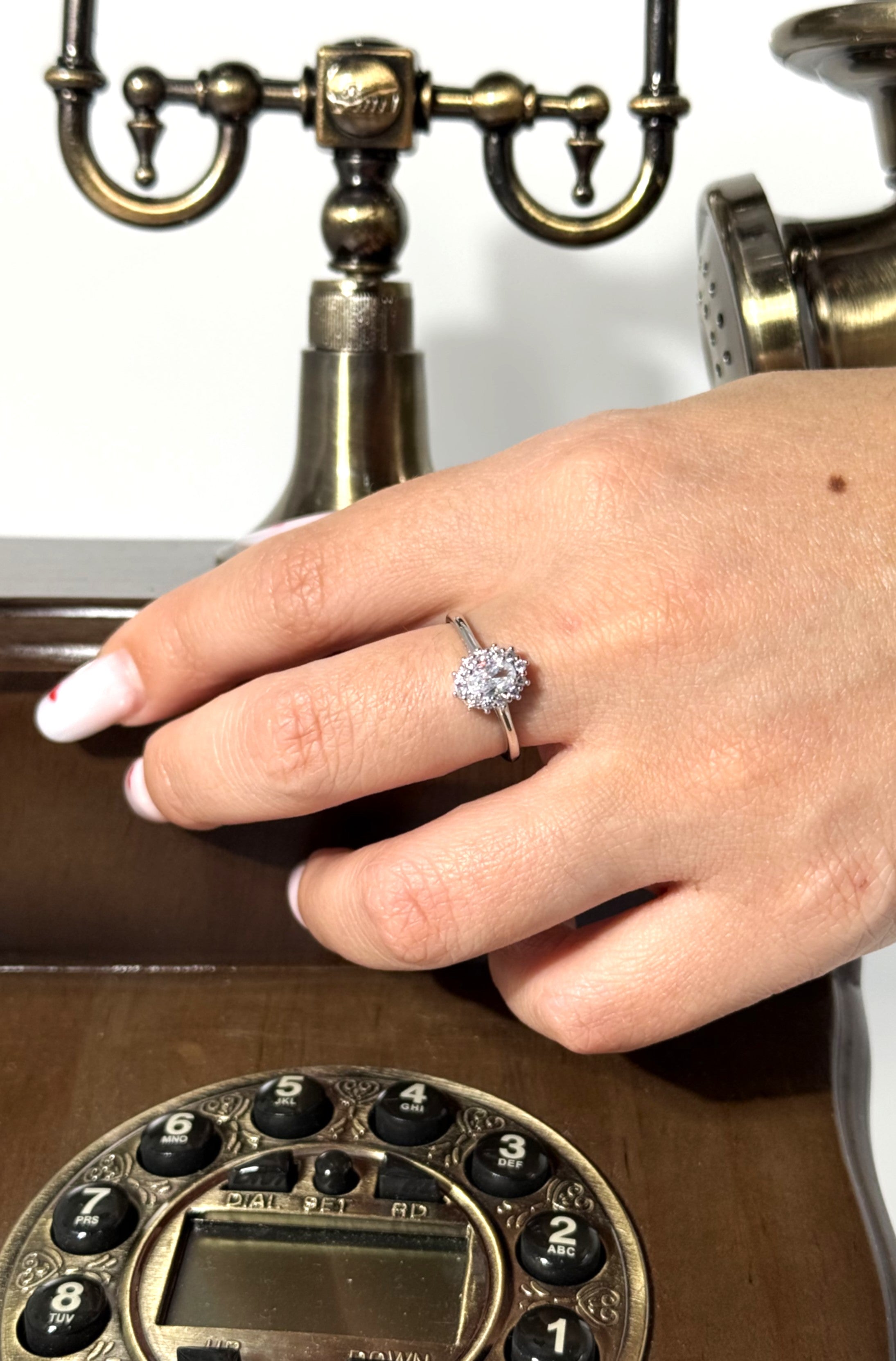 ANELLO MINI KATE ZIRCONI BIANCHI ARGENTO 925