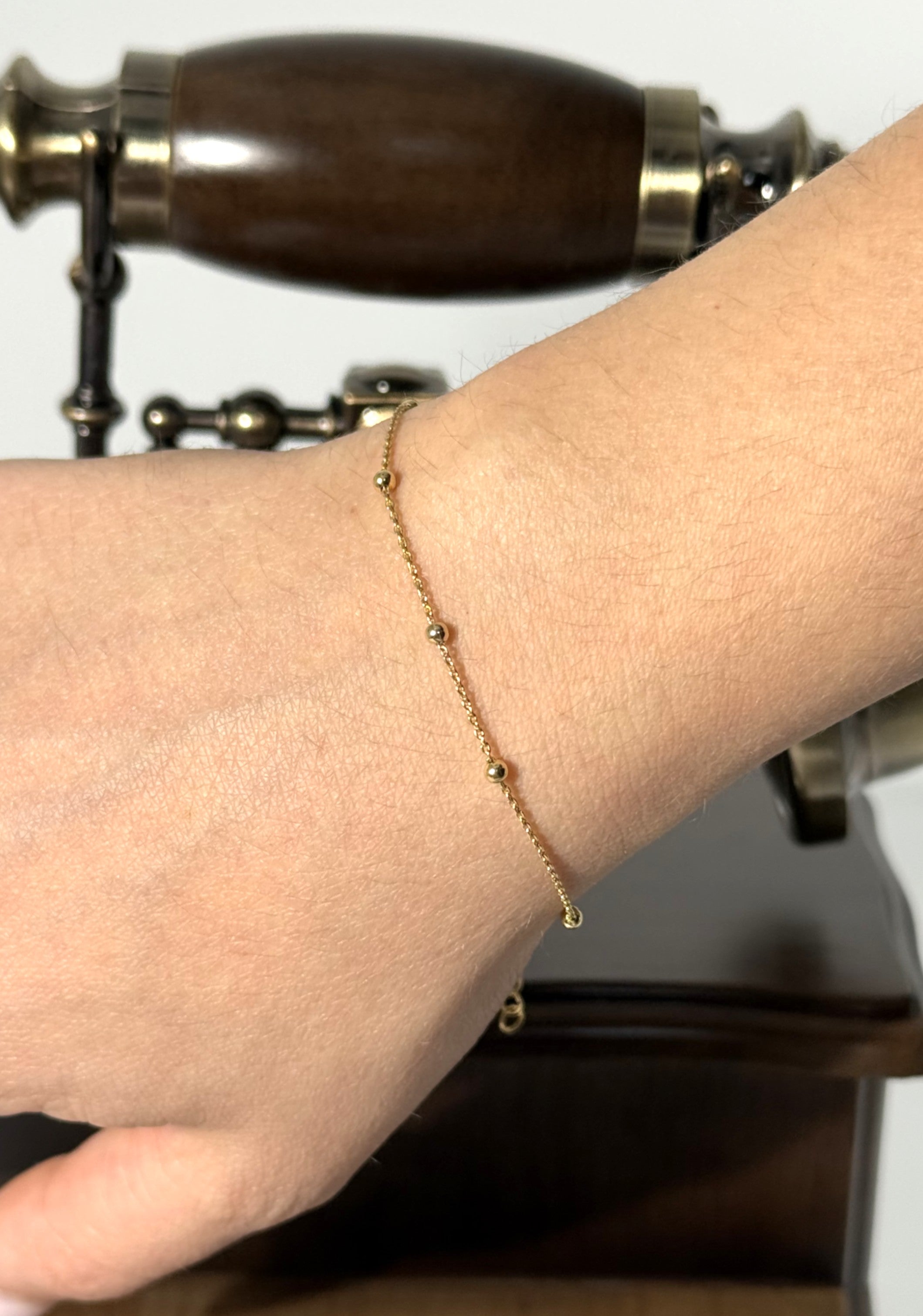 BRACCIALE CATENA PALLINA IN ARGENTO 925