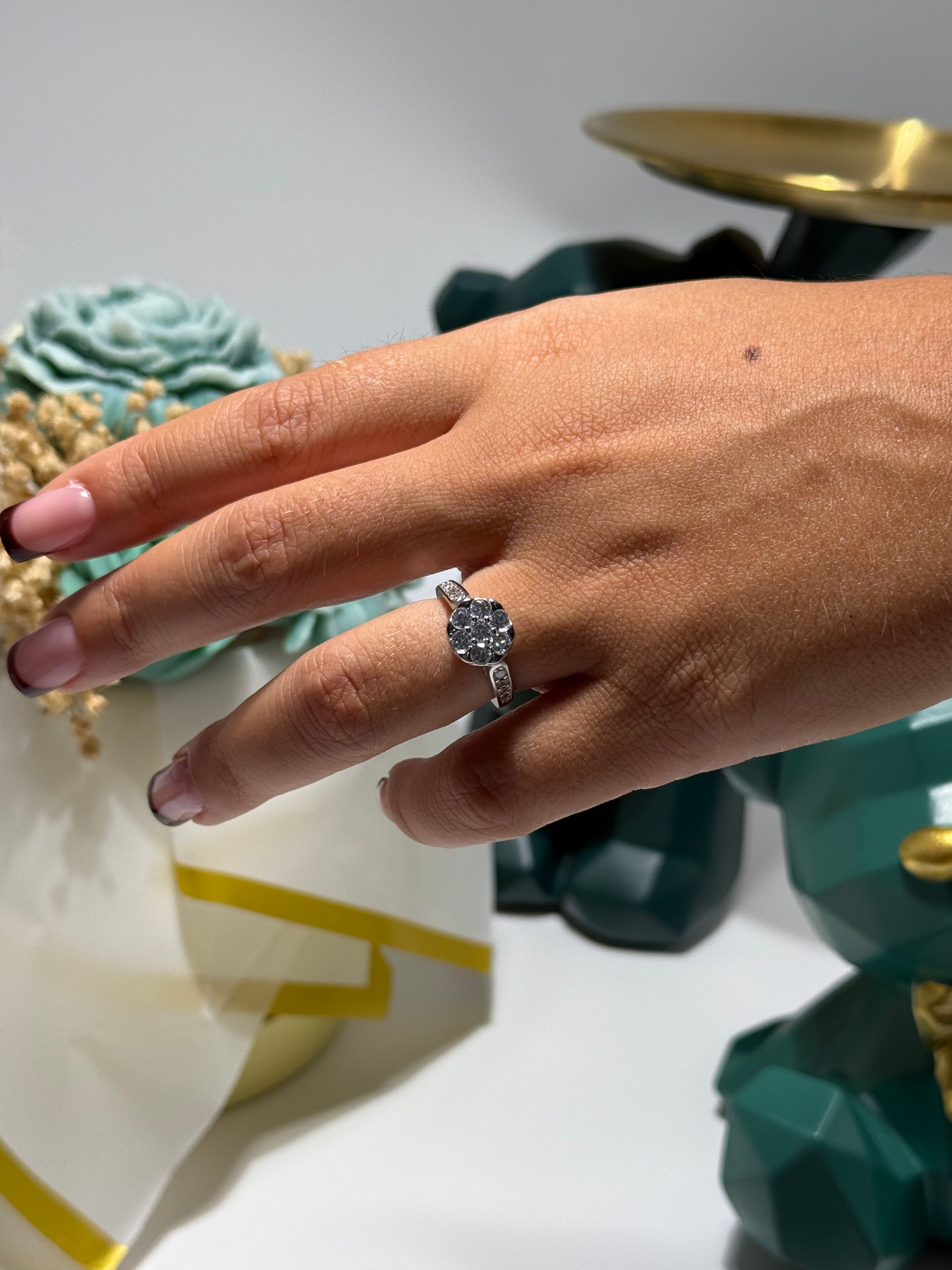 ANELLO LUCE ARGENTO 925 ZIRCONI BIANCHI